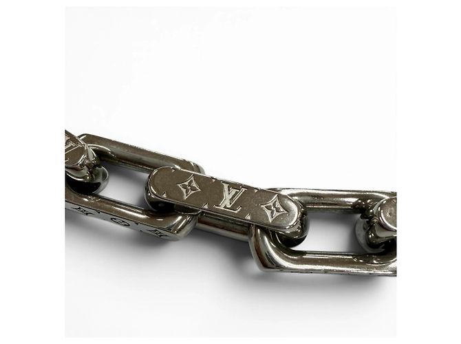 Collana Chain Monogram Louis Vuitton Argento - vista 3