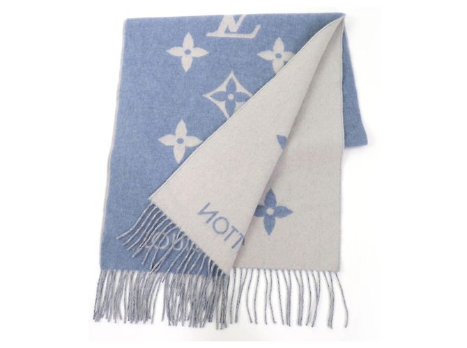 Stola in cashmere Louis Vuitton Reykjavik Blu chiaro - vista 2