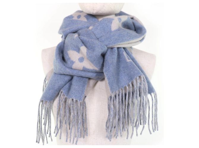 Stola in cashmere Louis Vuitton Reykjavik Blu chiaro - vista 3