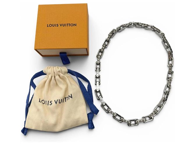 Collana Chain Monogram Louis Vuitton Argento - vista 2