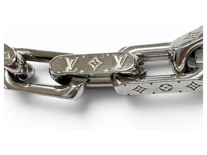 Collana Chain Monogram Louis Vuitton Argento - vista 4