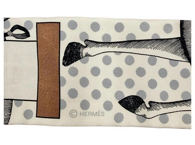Hermès Sciarpa Twilly HERMES - Cavalier en Formes Multicolore - vista 6