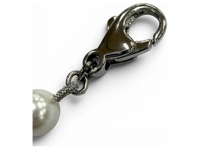 Bracciale a catena Louis Vuitton Pearl Fusion con logo LV Argento Bianco - vista 7
