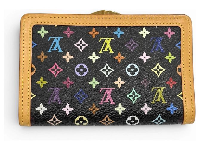 Louis Vuitton Monogram Multicolor Klapperbrieftasche Schwarz - Ansicht 3