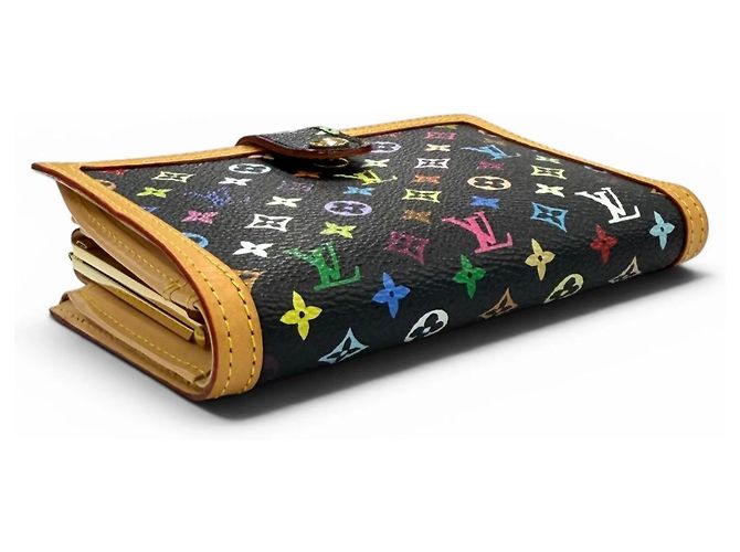 Louis Vuitton Monogram Multicolor Klapperbrieftasche Schwarz - Ansicht 4