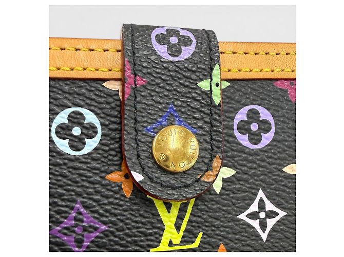 Louis Vuitton Monogram Multicolor Klapperbrieftasche Schwarz - Ansicht 9