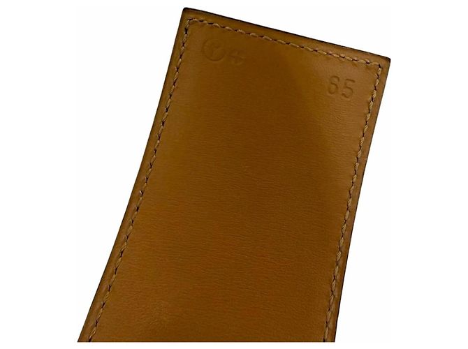 Hermès Hermes Vintage Collier de Chien 50 Ledergürtel Schwarz Golden - Ansicht 10