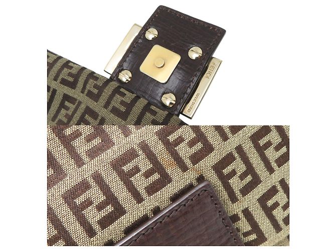 Borsa a tracolla da donna Fendi Zucchino Marrone - vista 10