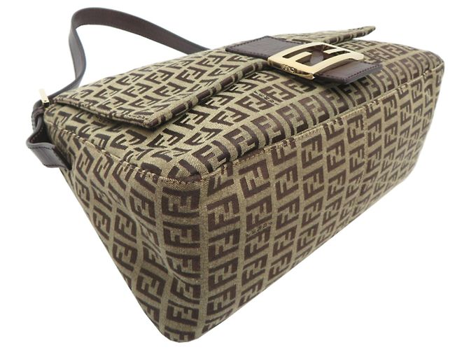 Borsa a tracolla da donna Fendi Zucchino Marrone - vista 3