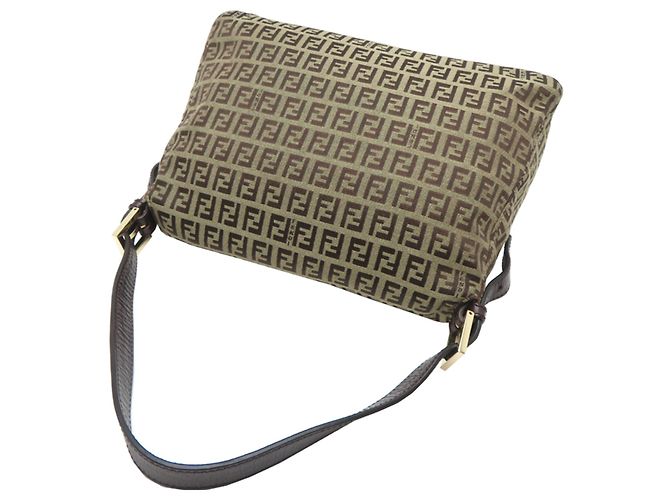 Borsa a tracolla da donna Fendi Zucchino Marrone - vista 4