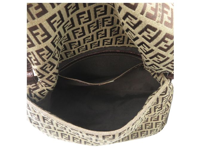 Borsa a tracolla da donna Fendi Zucchino Marrone - vista 6