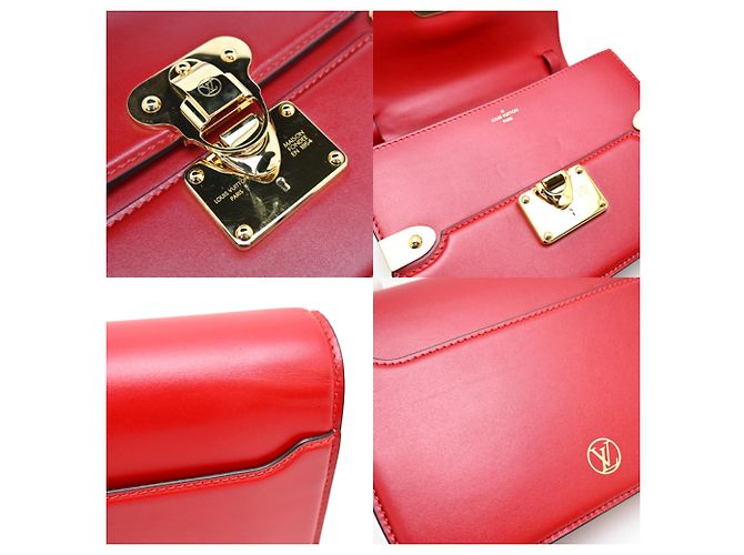 Borsa a tracolla Louis Vuitton Orsay MM in pelle di vitello Rosso - vista 6