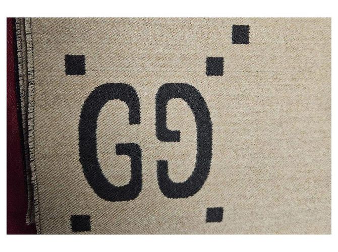 Bufanda Gucci GG Supreme Beige y Negra Negro - vista 4