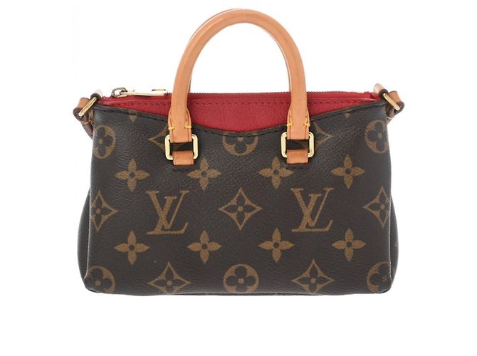 Borsa a Spalla Louis Vuitton Monogram Nano Pallas Cerise Fuschia - vista 2