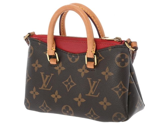 Borsa a Spalla Louis Vuitton Monogram Nano Pallas Cerise Fuschia - vista 3