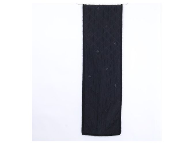 Bufanda de lana negra Chanel Negro - vista 3