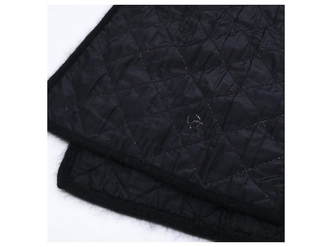 Bufanda de lana negra Chanel Negro - vista 4