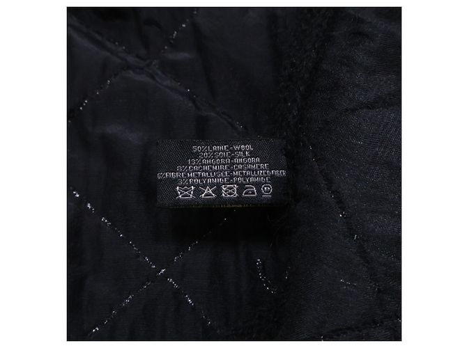 Bufanda de lana negra Chanel Negro - vista 6