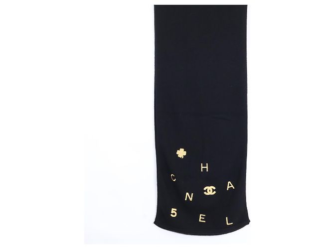 Stola in cashmere nero Chanel - vista 3
