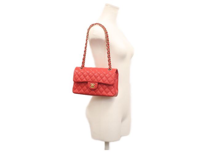 Chanel A01113 Caviar Matelassé 23 Borsa a tracolla Rosso - vista 12