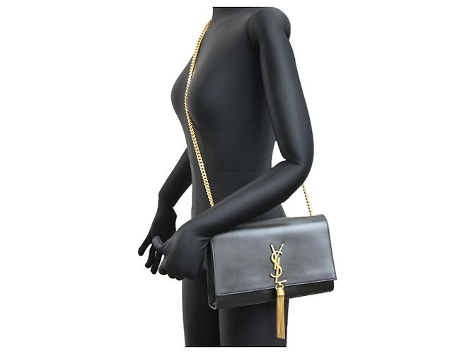 Borsa a Spalla con Catena Yves Saint Laurent Classic Kate Nero - vista 9