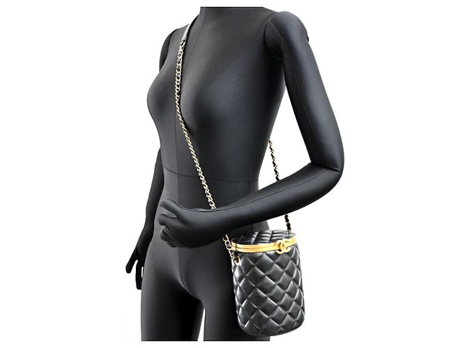 Bolso de hombro Chanel Vanity para mujer Negro - vista 10