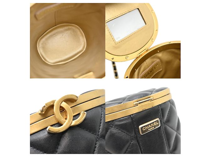 Bolso de hombro Chanel Vanity para mujer Negro - vista 8