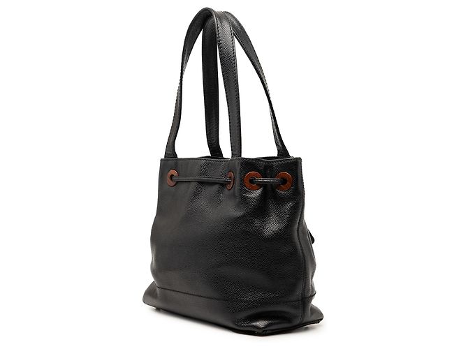 Chanel Black CC Caviar Drawstring Tote Schwarz - Ansicht 2