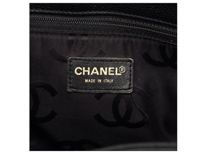 Chanel Black CC Caviar Drawstring Tote Schwarz - Ansicht 5
