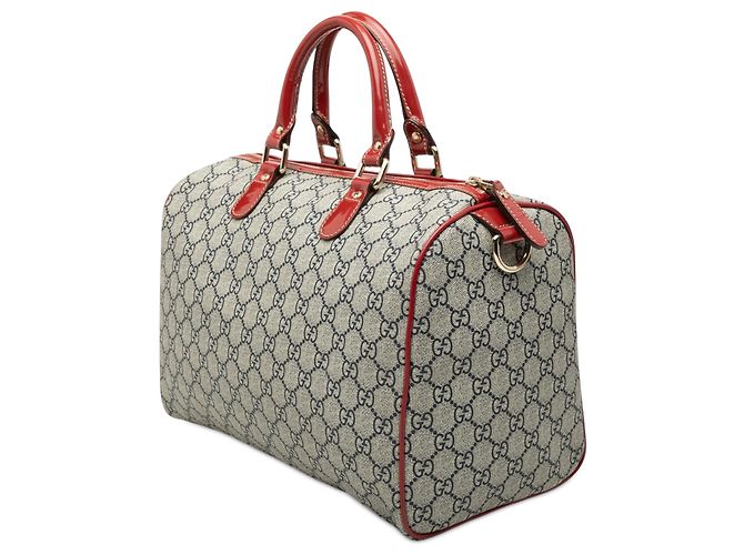 Borsa Boston Gucci Beige Medium GG Supreme Joy Tattoo Heart - vista 2