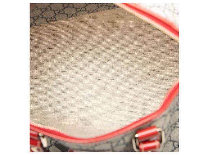 Borsa Boston Gucci Beige Medium GG Supreme Joy Tattoo Heart - vista 4