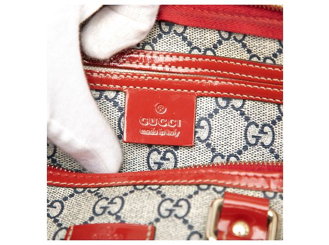 Borsa Boston Gucci Beige Medium GG Supreme Joy Tattoo Heart - vista 5