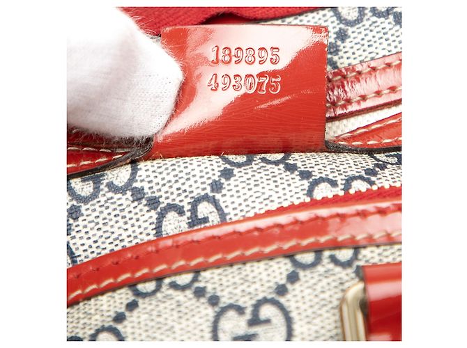 Borsa Boston Gucci Beige Medium GG Supreme Joy Tattoo Heart - vista 6