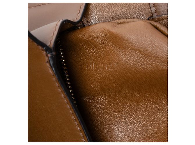 Céline Celine Brown Small Calfskin Classic Box Marrone - vista 6