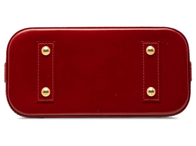 Louis Vuitton Alma BB in Vernis Monogram Rouge Rosso - vista 3