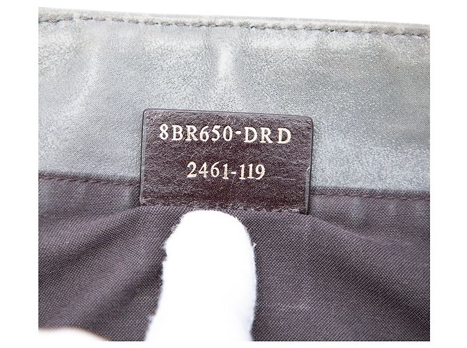 Fendi Tote aus grauem Nubuk mit FF-Kette Braun - Ansicht 6