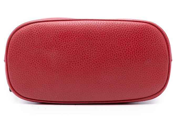 Borsa Gucci Red Mini Leather GG Charm Dome Rosso - vista 3