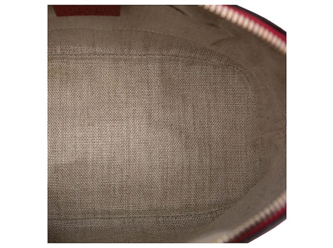 Borsa Gucci Red Mini Leather GG Charm Dome Rosso - vista 4