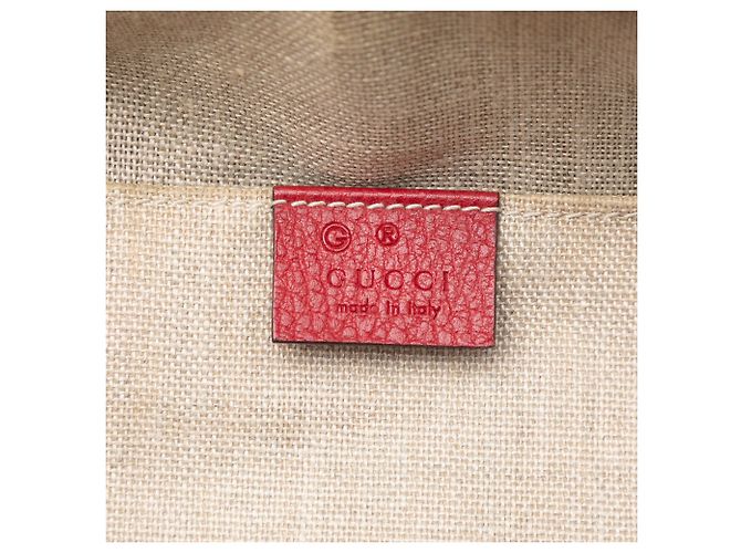 Borsa Gucci Red Mini Leather GG Charm Dome Rosso - vista 6