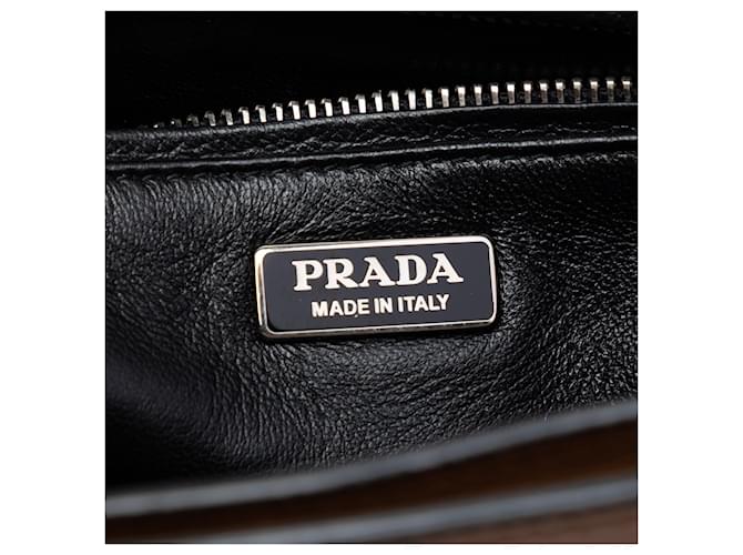 Prada Arcade Crossbody in vitello glacé marrone - vista 5