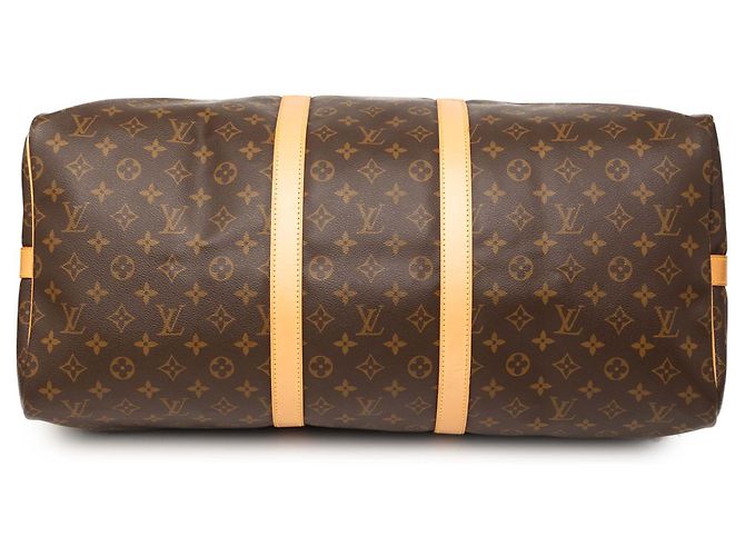 Louis Vuitton Marrone Monogram Keepall Bandouliere 50 - vista 3