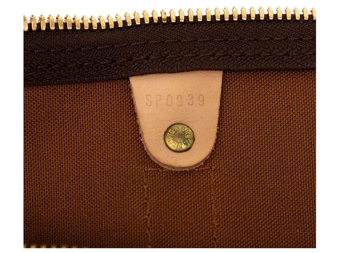 Louis Vuitton Marrone Monogram Keepall Bandouliere 50 - vista 6
