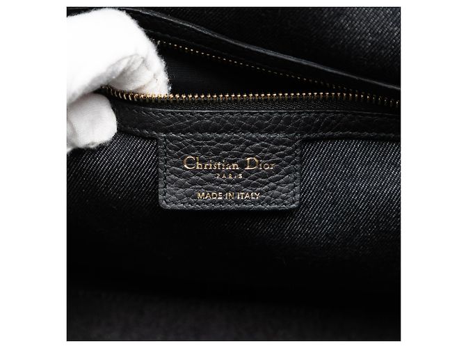 Bolsa D Light em denim preto com patch Dior - vista 5