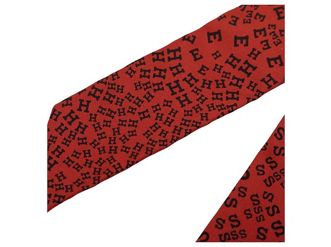 Hermès Twilly Seidentuch Red Scattered Letters Rot - Ansicht 4