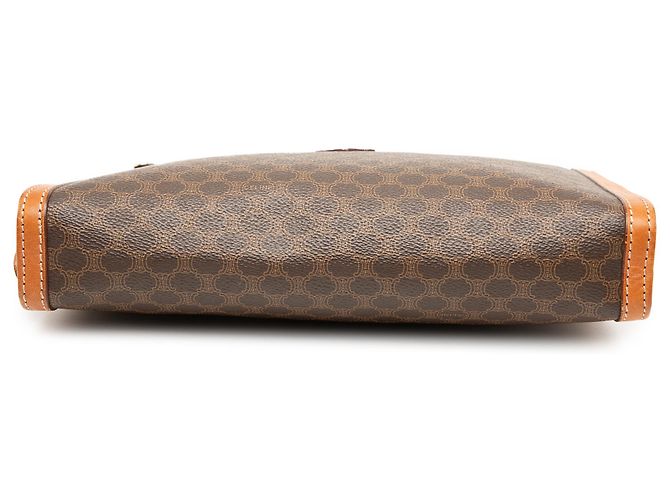 Céline Clutch de lona revestida Celine Marrón Macadam Castaño - vista 3