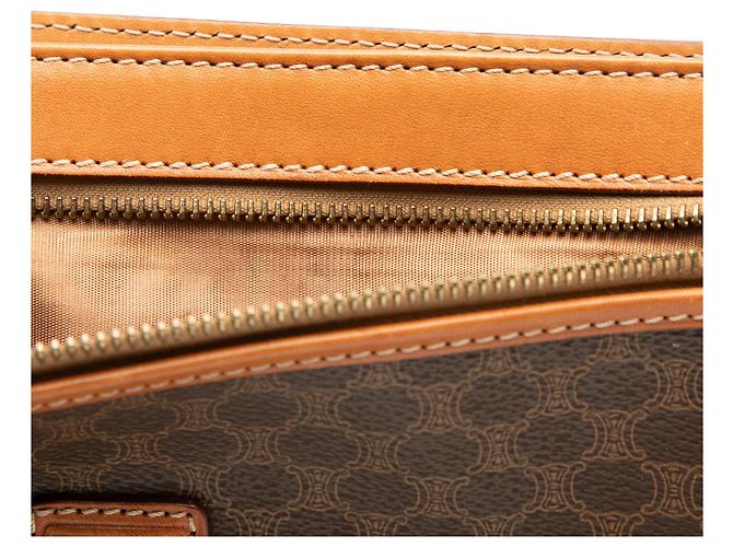 Céline Clutch de lona revestida Celine Marrón Macadam Castaño - vista 8
