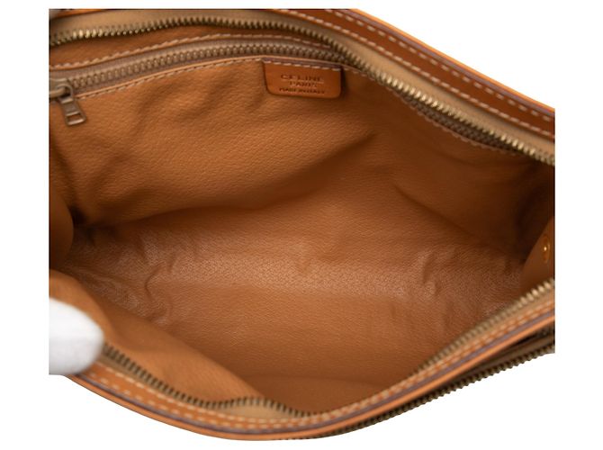 Céline Clutch de lona revestida Celine Marrón Macadam Castaño - vista 9