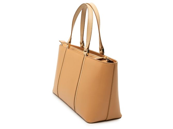 Tote in pelle marrone Burberry Caramello - vista 2