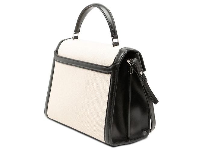 Saint Laurent Cassandra Handtasche aus beige Canvas in Medium - Ansicht 2
