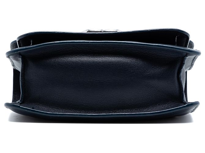 Chanel Blue Small Quilted Goatskin CC Box Flap Blu navy - vista 3
